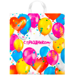 Пакет с петлевой ручкой ПНД 38х42 (40 мкм) Пати (25500 шт.) Интерпак