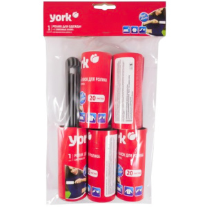 Ролик для чистки одежды (20 листов) + 4 сменных блока York (124 шт.) 6802