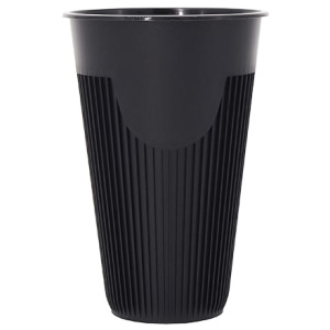 Стакан 450 мл с полукруглой вырубкой (d-90 мм) ВЗЛП черный (8160 шт.) 1035ч