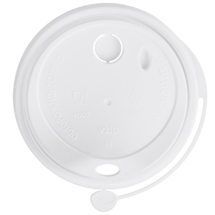 Крышка для стакана (d-80 мм) тип К с питейником белая ВЗЛП (501000 шт.) 3020б 2
