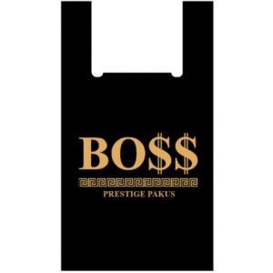 Пакет Майка ПНД 30+16х55 (25 мкм) BOSS черный Солпласт (1001000 шт.)