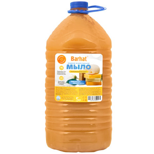 Мыло жидкое 5,0 л хозяйственное Бархат Эконом антибактериальное (12 шт.) БМ613