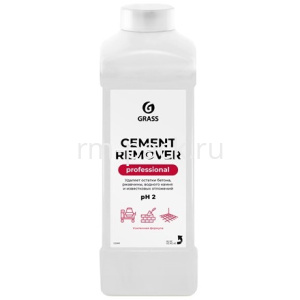 Средство моющее 1,0 л "Cement Remover" кислотное (беспенное) "GRASS Professional" (1/12 шт.) 125441