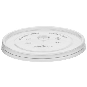 Крышка для стакана (d-90 мм) box4food плоская с отверстием прозрачная (501000 шт.) 3007п