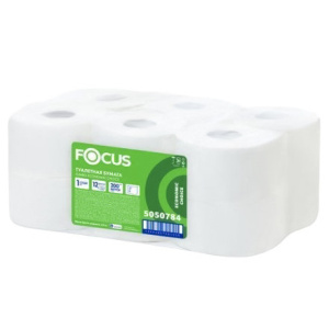 Туалетная бумага  1 сл. 200 м Focus (12 шт.) арт. 5050784