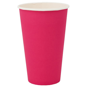 Стакан ГН 400 мл (d-90 мм) бумажный Розовый (фуксия) (501000 шт.) ЛигаПак