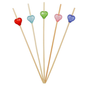 Пики деревянные 120 мм &quot;Кристалл сердце&quot; (100 шт.) (1/40 шт.)