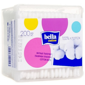 Палочки ватные в стакане (200 шт.) Bella Cotton (148 шт.)