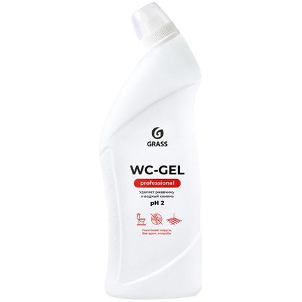 Средство чистящее для сантехники 0,75 л "WC-gel" "GRASS Professional" (1/12 шт.) 125535