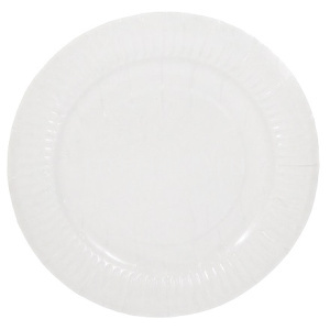 Тарелка картонная d-180 ламинированная белая (100/1600 шт.) Фабрика Посуды