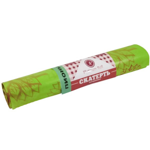 Скатерть в рулоне ПВД 110х180 (40 мкм) "Пионы" салатовая (5 шт.) (1/20 шт.) Platinum Roll
