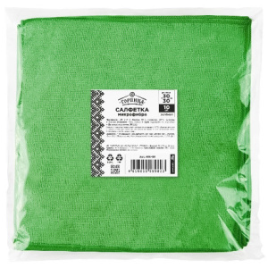 Салфетка микрофибра 30х30 Горница ЗЕЛЕНАЯ (10100 шт.) 406-191 1
