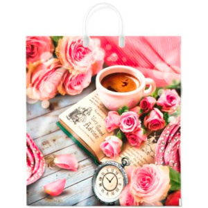 Пакет с пластиковой ручкой ПВД 40х44 (100 мкм) Любимая книга лам. (10100 шт.) Интерпак