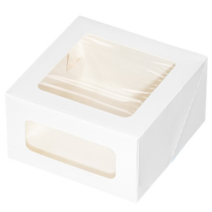 Короб для торта CAKE II Window White 180х180х100 мм ForGenika (15135 шт) Короб для торта CAKE II Window White 180х180х100 мм ForGenika (15135 шт)