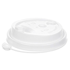 Крышка для стакана (d-80 мм) с питейником прозрачная МАТОВАЯ ВЗЛП (50/1000 шт.) 3002м/п