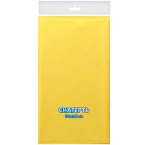 Скатерть ПВД 120х160 (35 мкм) Желтый окрашенная (150 шт.) Интерпак 1