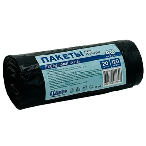 Мешок дмусора ПВД 120 л (20 шт.) рулон Лидер PROFessional serial (120 шт.)