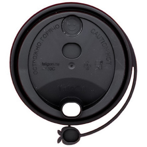 Крышка для стакана (d-80 мм) с питейником черная МАТОВАЯ Talgon (50950 шт.)