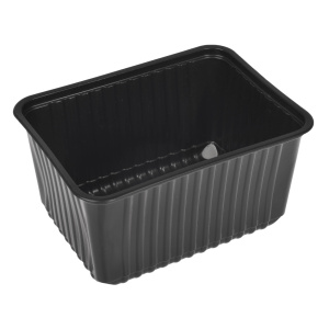 Плоское Дно контейнера 1500 г (179x132х86 мм) Алькор (50/500 шт.) ЧЕРНОЕ