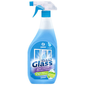 Средство моющее для стекол 0,6 л Clean Glass Голубая Лагуна GRASS (18 шт.) 125247