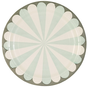 Тарелка картонная d-230 ламинированная с бортом Сектора (50500 шт.) ИнтроПластик