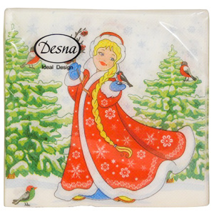 Салфетка 24х24 (1 сл.) 40 Desing Снегурочка (132 шт.) 57532
