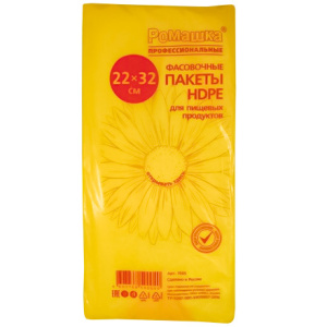 Пакет фасовочный ПНД 22х32 Ромашка с фальцами (110 упак.) 1505