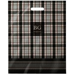 Пакет с прорубной ручкой ПВД 40х50 (80 мкм) Бэкграунд (50500 шт.) Интерпак