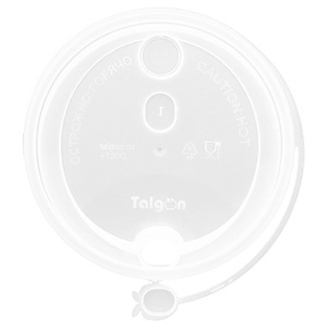 Крышка для стакана (d-90 мм) с питейником прозрачная МАТОВАЯ Talgon (50800 шт.)