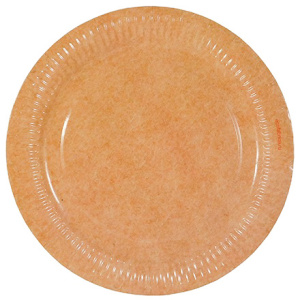 Тарелка картонная d-230 ламинированная КРАФТ (1001000 шт.) Фабрика Посуды