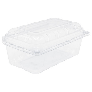 Емкость перфорированная КВК-850 для черри и ягод с крышкой прозрачная (400 шт.) UpaxUnity