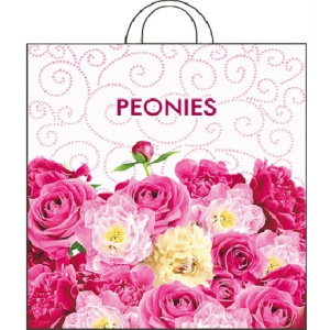 Пакет с петлевой ручкой ПНД 38х42 (40 мкм) Пионы (25500 шт.) Интерпак