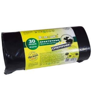 Мешок дмусора  ПСД 30 л (20 шт.) рулон СУПЕРПРОФИ (118 шт.) СП 302018Ч