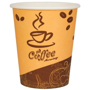 Стакан ГН 250 мл (d-80 мм) бумажный "Coffee Morning" (50/1000 шт.) Пэйпер Кап