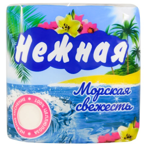 Туалетная бумага 2 сл. 4 шт. Нежная Морская свежесть (112 шт.)