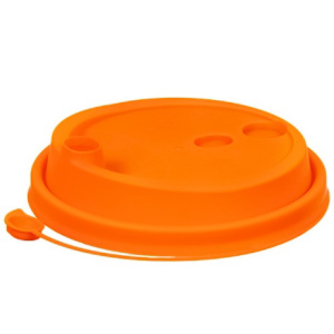 Крышка для стакана (d-90 мм) box4food со СЪЕМНЫМ питейником оранжевая (501000 шт) 3001МОр