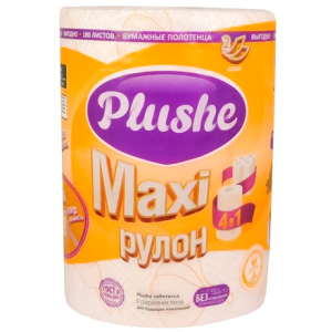 Полотенца 2 сл. Plushe MAXI, 1 рул (118 шт.)