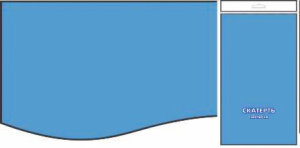 Скатерть ПВД 120х160 (35 мкм) Голубая окрашенная (150 шт.) Интерпак