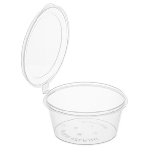 Соусник 80 мл верхнее закрытие ВЗЛП (ПЛОСКОЕ дно) (80960 шт.) 1256 прозрачный