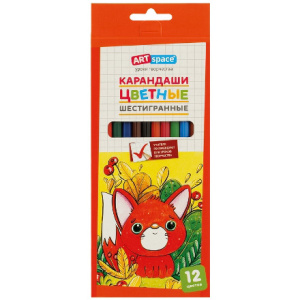 Карандаши цветные в коробке, 12 цв.