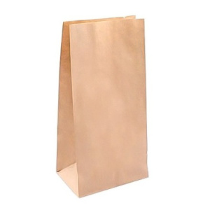 Пакет бумажный с прямоугольным дном 250х120+80 крафт 50гр (501000 шт.)