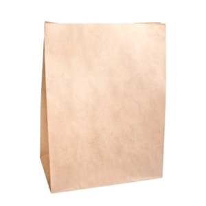 Пакет бумажный с прямоугольным дном 400х240+140 крафт (25400 шт.)