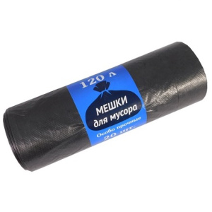 Мешок дмусора ПВД 120 л. (20 шт.) рулон 30 мкм NEW Омск (15 шт.)