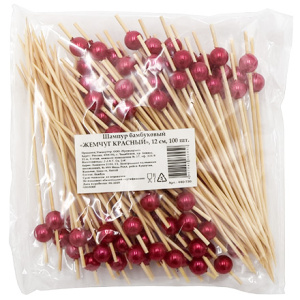 Пики деревянные 120 мм &quot;Жемчуг КРАСНЫЙ&quot; (100 шт.) (1/40 шт.)