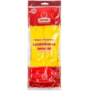 Перчатки резиновые прочные Premium Pro Textop L (1 пара) (1120 шт.) Т237