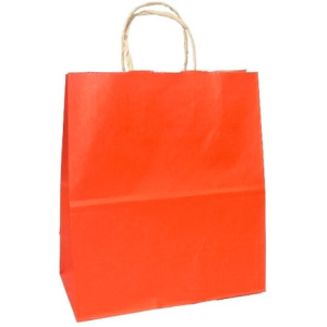 Пакет бумажный с кручеными ручками 220х120х250  80 гр с печатью Orange (25250 шт.) 111620