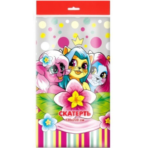 Скатерть ПВД 120х220 (35 мкм) Мультяшки (150 шт.) Интерпак