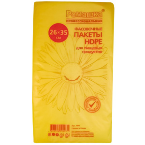 Пакет фасовочный ПНД 26х35 Ромашка с фальцами (110 упак.) 1508