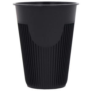 Стакан 350 мл с полукруглой вырубкой (d-90 мм) ВЗЛП черный (10200 шт.) 1034ч