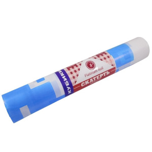 Скатерть в рулоне ПВД 110х180 (40 мкм) "Клетка" синяя (5 шт.) (1/20 шт.) Platinum Roll